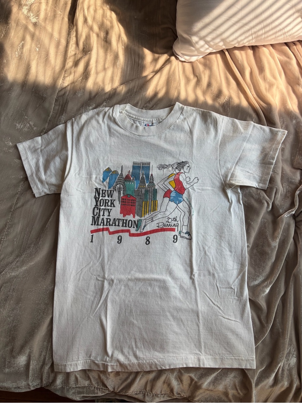Vintage New York City Marathon Tee - White (1989)